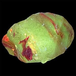 Clear Amberina Infused Translucent Art Glass Cullet‎ Glowing Manganese #5GL169